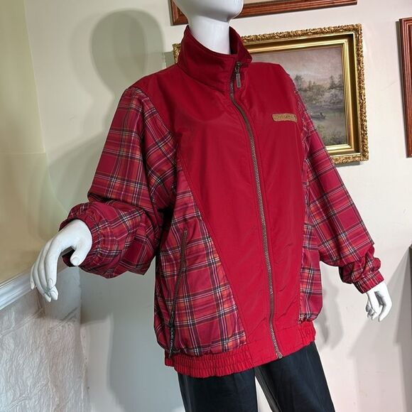 Vintage Garneau Plaid Windbreaker Bomber Jacket - Picture 4 of 16